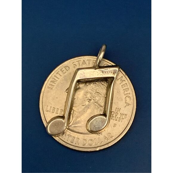 Musical Note .800 Sterling Silver Jewelry Charm #music #band - Picture 4 of 4